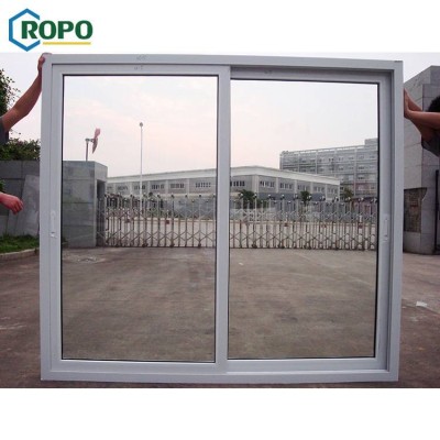 Australian Standard Promotional Prices Double Glass Exterior Decoration Upvc White Best Slide Door